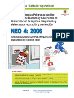 NEO-04 Control de Energías Peligrosas Con Uso de Sistemas de Bloqueos y Advertencia en La Interve