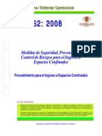 NEO-62 Medidas de Seguridad, Prevención y Control de Riesgos Para El Ingreso a Espacios Confinado