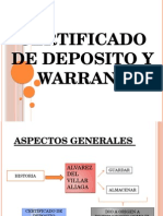 Certificado de Depósito y Warrant