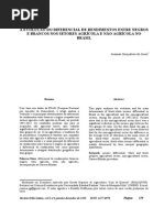 A EVOLUÇÃO DO DIFERENCIAL DE RENDIMENTOS ENTRE NEGROS E BRANCOS NOS SETORES AGRÍCOLA E NÃO AGRÍCOLA NO BRASIL 