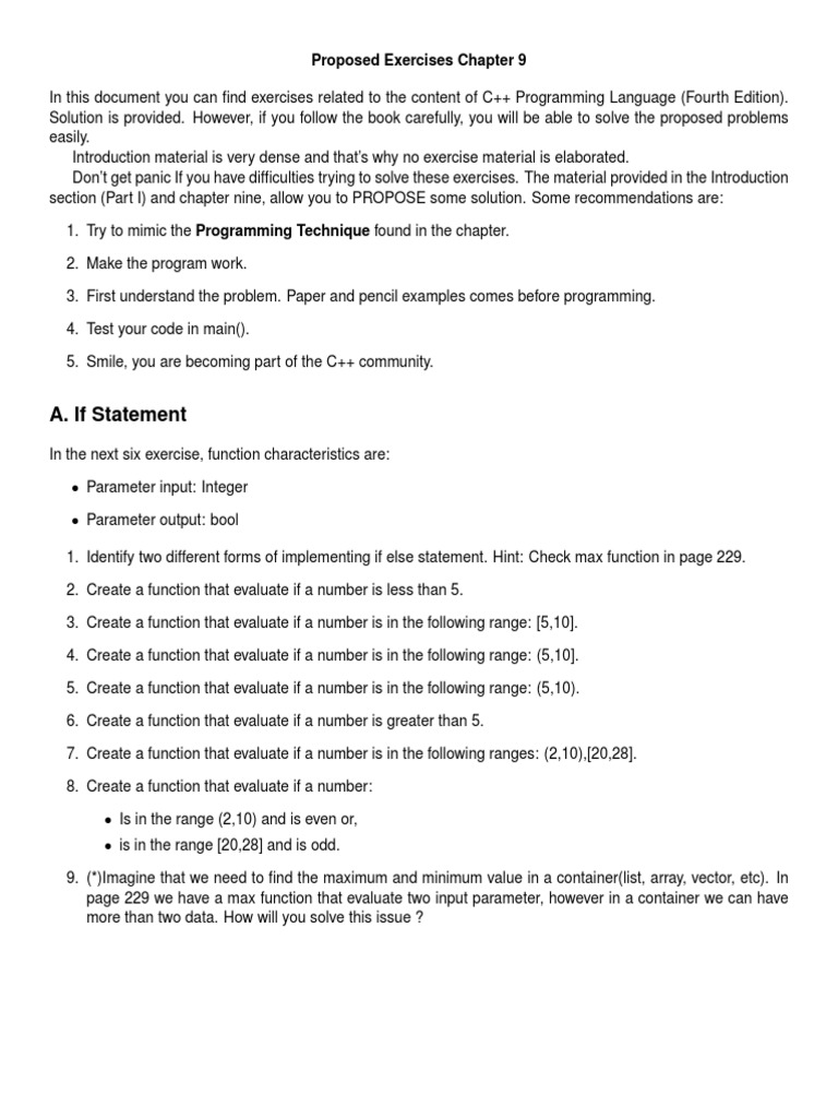 C++ Proposed Exercises (Chapter 9: The C++ Programing Language, Fourth ...