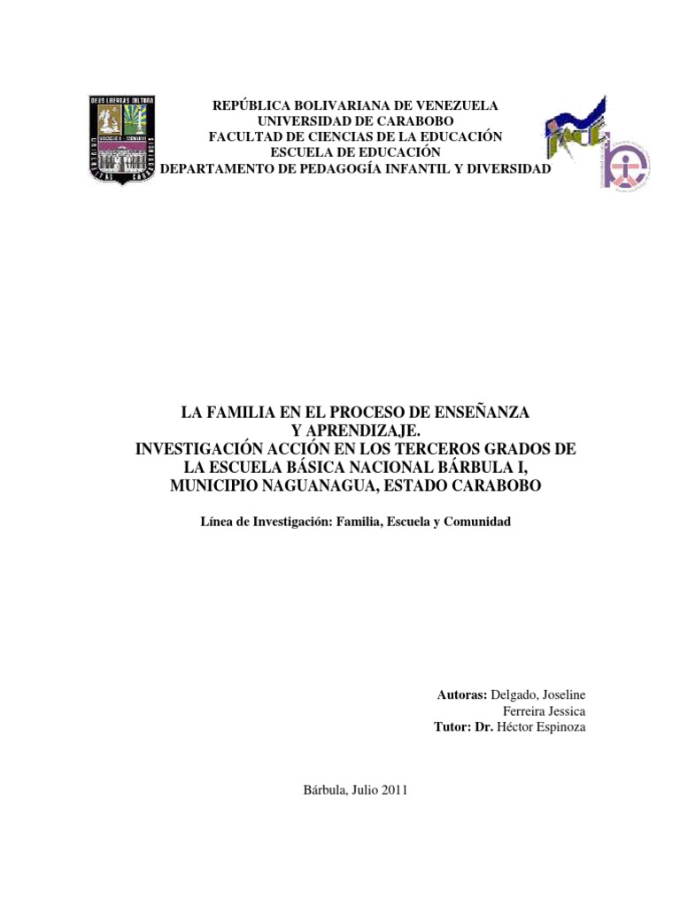 La Familia en El Proceso de Enseñanza y Aprendizaje | PDF | Maestros ...