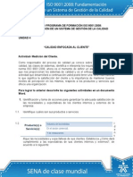 Actividad de Aprendizaje Unidad 4 Calidad Enfocada Al Cliente