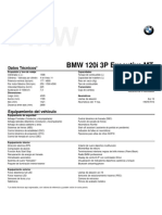 Ficha Técnica All New BMW 120i 3P Executive MT