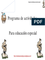 Programa de Actividades Para Educacion Especial-Orientacion-Andujar