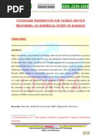 Consumer Preferences for Mobile Service IJMRA-MT1532