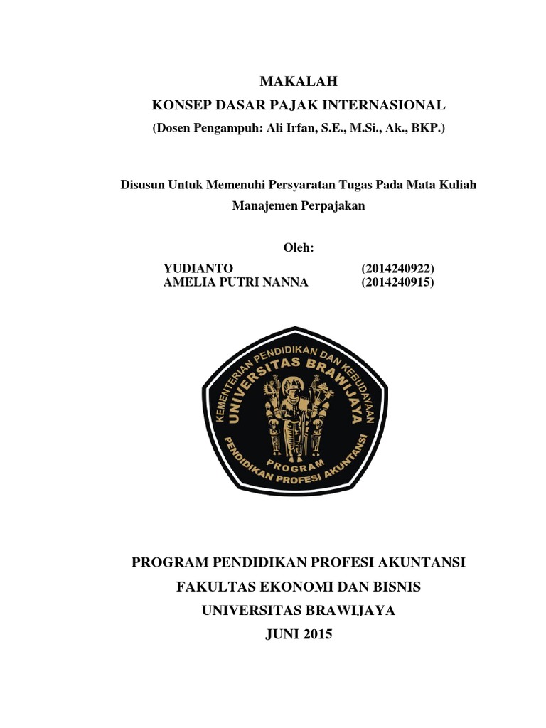 Contoh Makalah Perpajakan