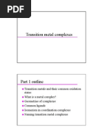 Download Introduction to Transition Metal Complexes by maqboolsn SN27121981 doc pdf