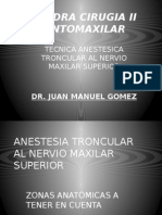 Anestesia Al Nervio Maxilar Superior