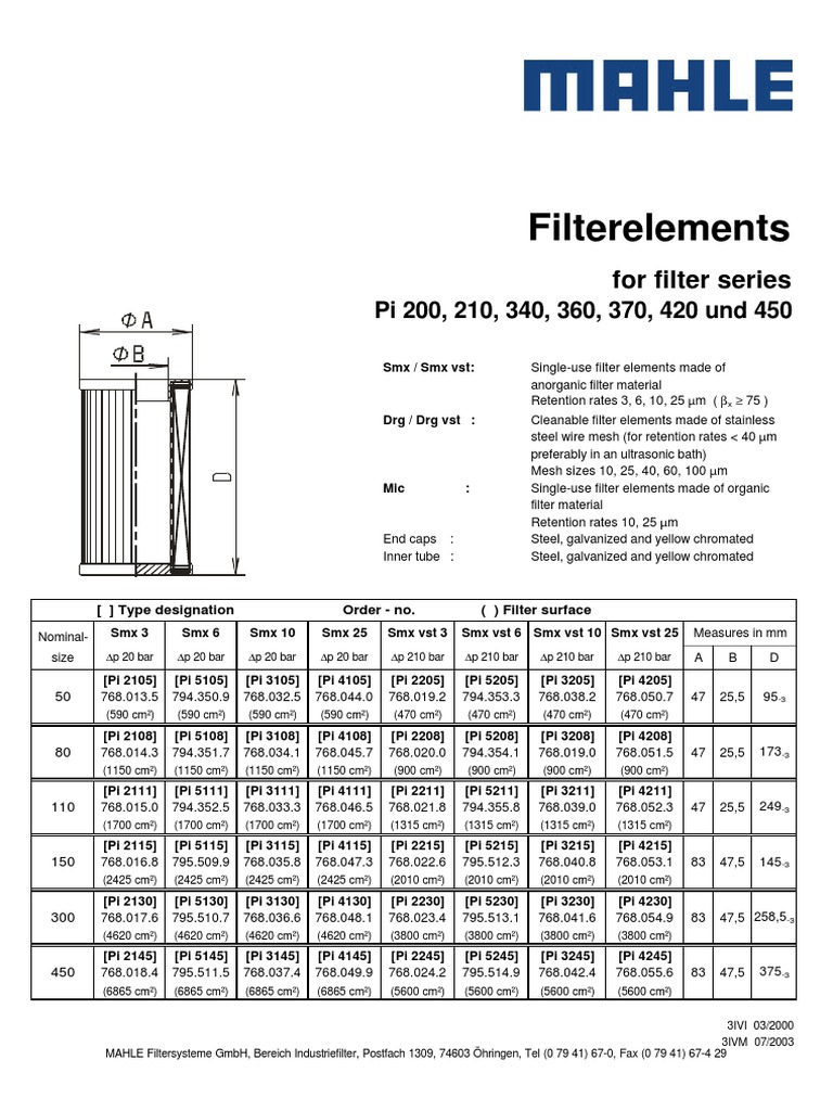 Industrial Filter Specifications | PDF | Nature