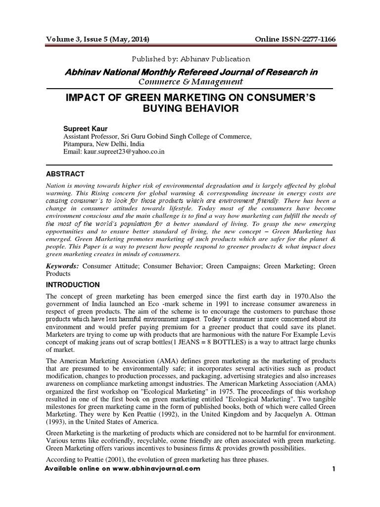 research paper of business environment
