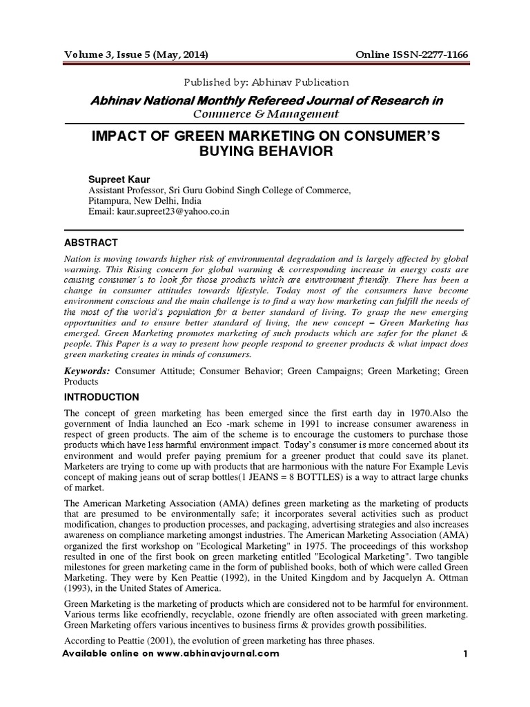 green economy research paper