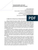 Autonomia Părților Contractuale Drept Fundamental Comun European Chiacchi