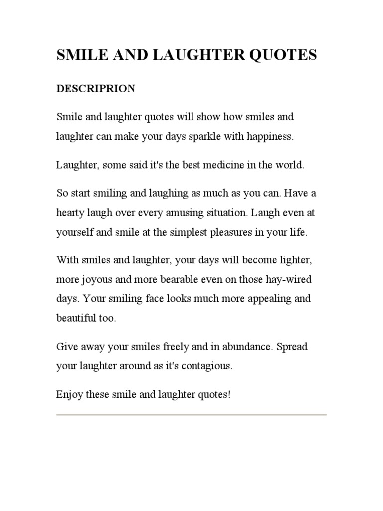 Quotes for a Joyful Life | PDF | Laughter | Smile, image size:768x1024