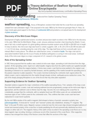 Seafloor Spreading Theory Definition Of Seafloor Spreading Theory