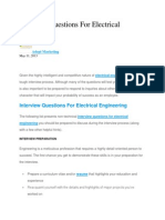 Interview Questions For Electrical Engineering