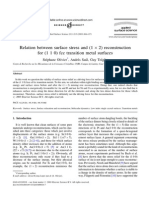 Relation Between Surface Stress and (1 2) Reconstruction For (1 1 0) FCC Transition Metal Surfaces