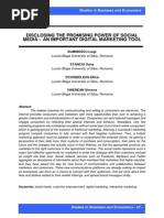 Paper- Disclosing Promising Power of Social Media