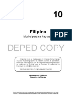 Filipino 10- Learning Material