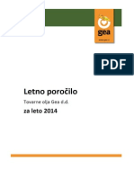 Letno poročilo GEA 2014