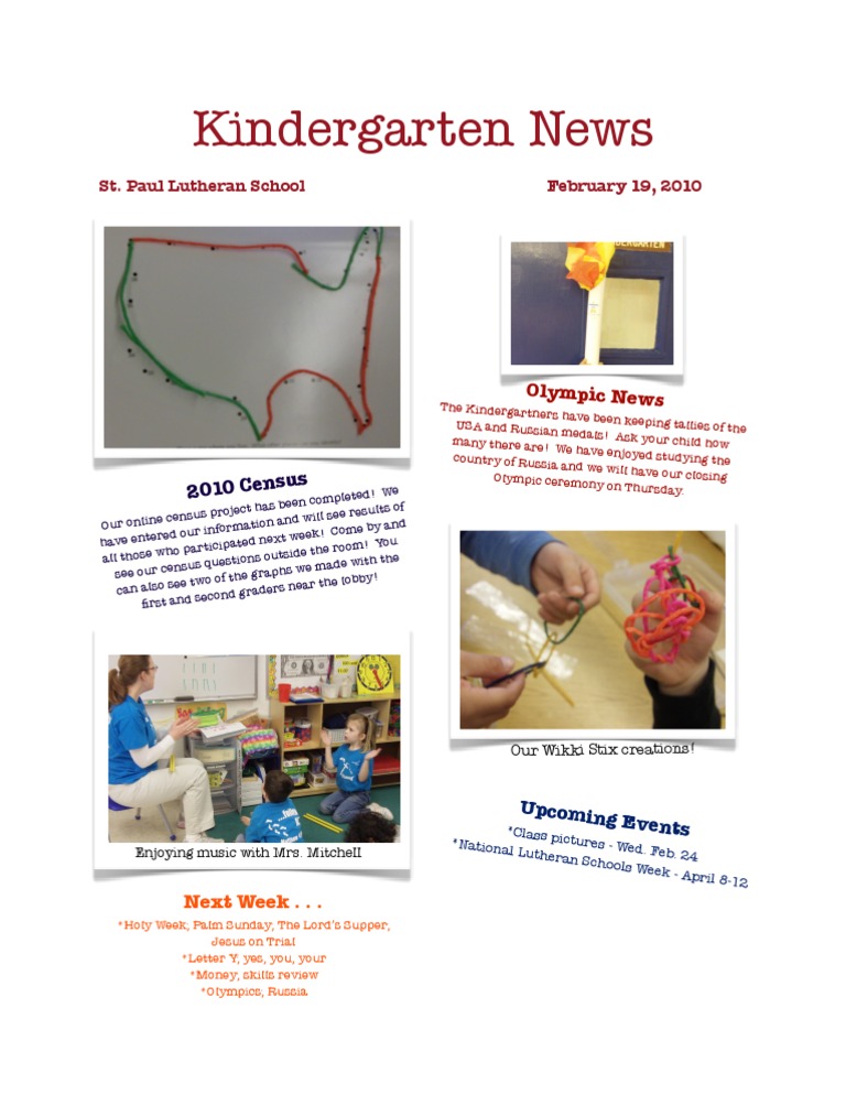 Kindergarten News PDF