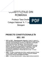 Constitutiile Din Romania