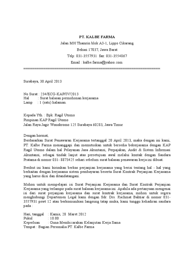 Contoh Membuat Surat Balasan Penawaran Laptop Contoh Surat Terbaru 2020