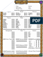 Changeling Second Edition Sheet