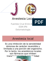 Anestesia Local en Estomatologia