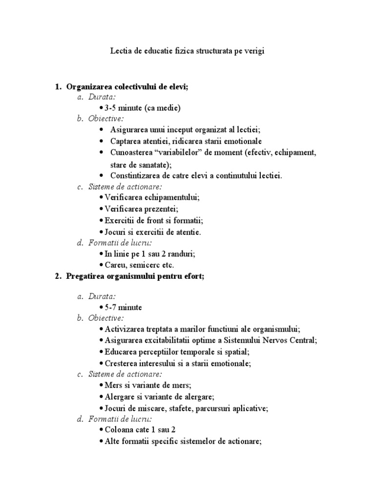 Lectia De Educatie Fizica Pe Verigi Jocuri