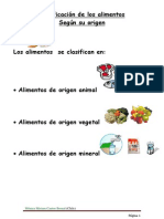 42018525 Clasificacion de Los Alimentos Segun Su Origen