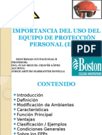 Equipo Protección Personal (EPPs) 