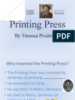 Printing Press: by Vanessa Prudnikov