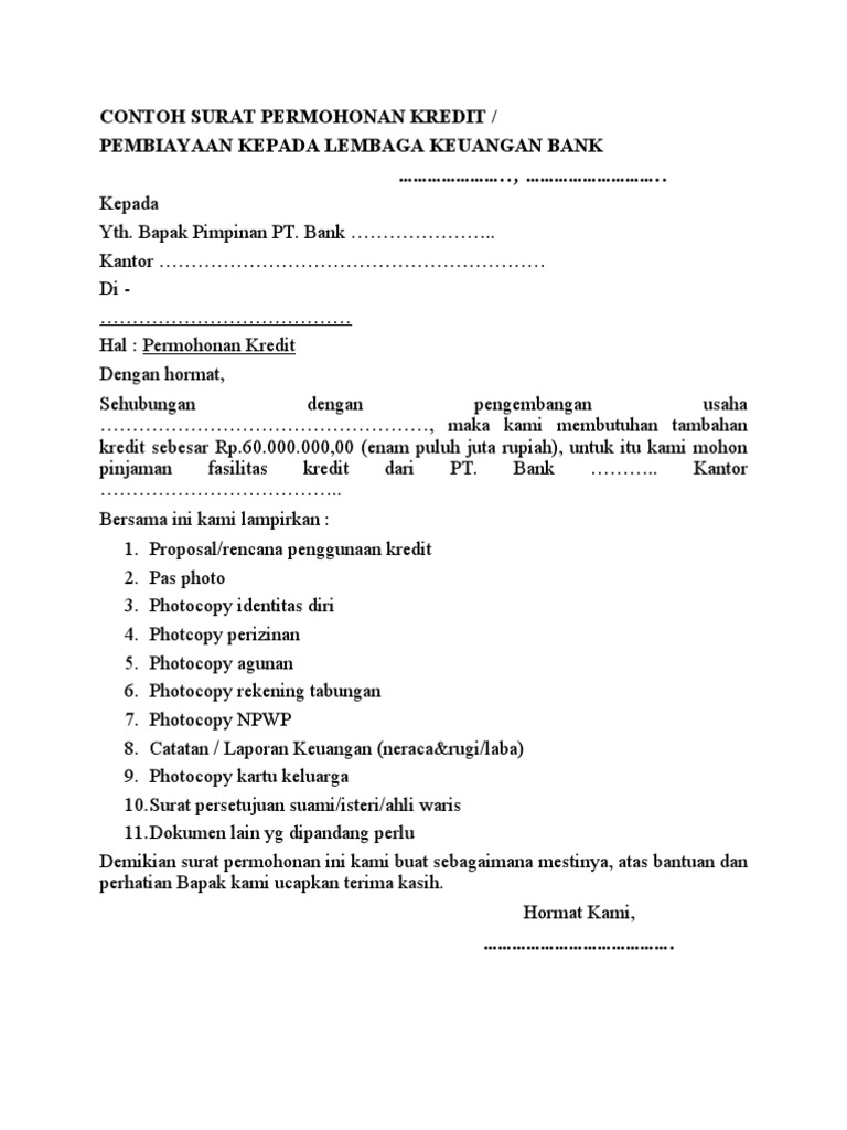 Contoh Surat Kuasa Pelunasan Kredit Rumah Contoh Surat
