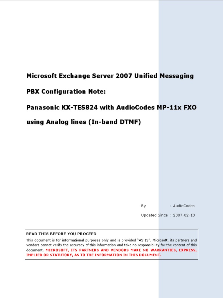 Panasonic tes824 pbx programming manual