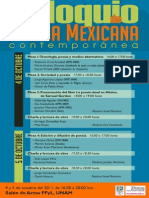 Cartel Coloquio de Poesía Mexicana Contemporánea