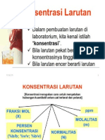 Konsentrasi Larutan dan Molalitas