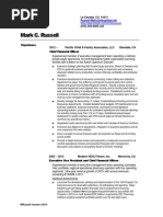 VP Finance CFO Controller in Los Angeles CA Resume Mark Russell