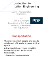 Introduction To Transportation Engineering