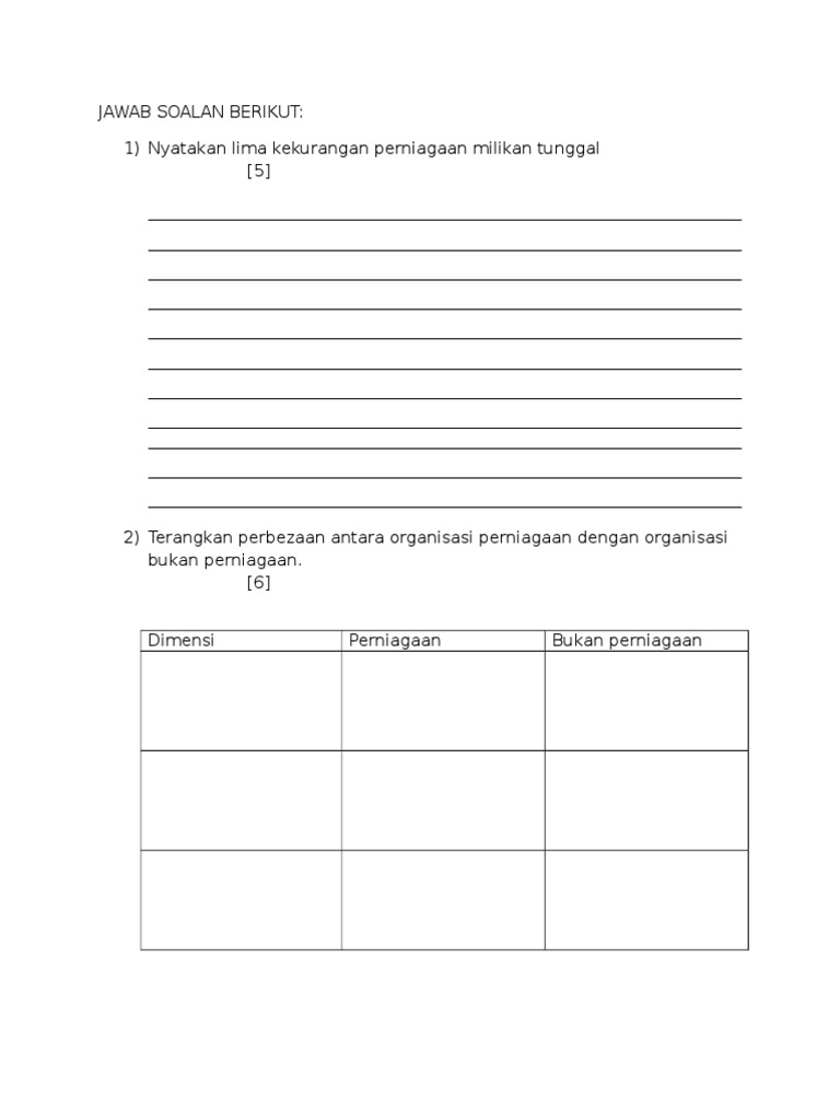 Jawab Soalan Berikut Pdf
