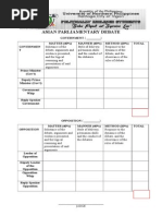 Asian Parliamentary Debate Tabulation