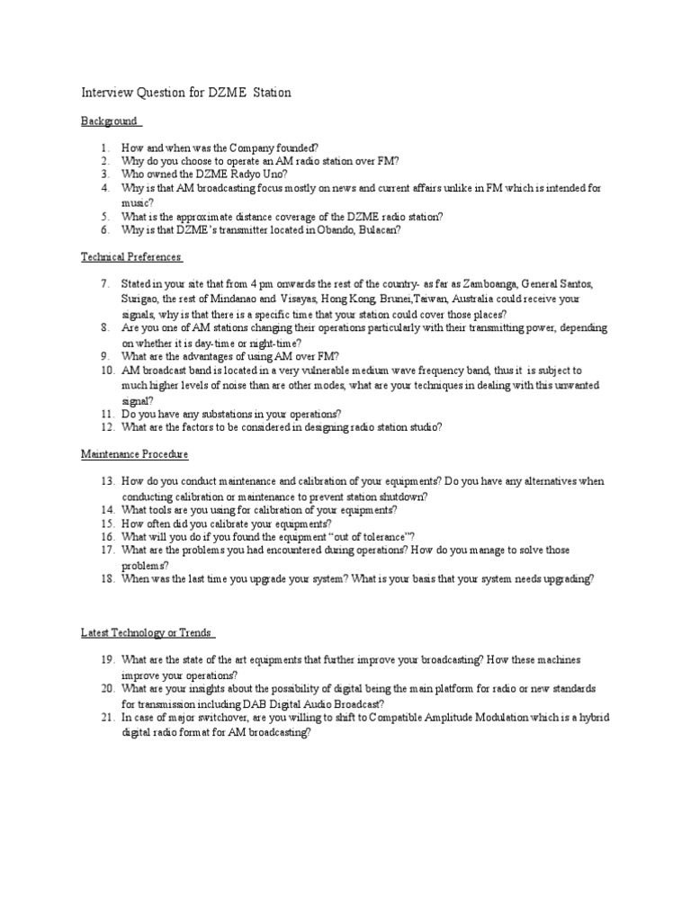Interview Questions (Acoustics) | PDF | Computers