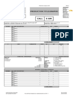 Cast and Crew Call - Call Sheet Template PC