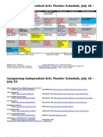 Gangneung Independent Arts Theater Schedule, July 16 - July 22
