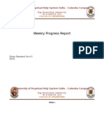 Weekly Progress Report: University of Perpetual Help System Dalta - Calamba Campus