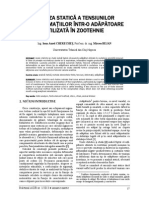 Analiza Statică A Tensiunilor I Deformaţiilor Într-O Adăpătoare Utilizată În Zootehnie