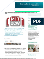 MIT OpenCourseWare. Conocimiento Abierto (5 Junio 2015)