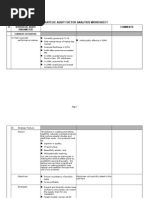 Strategic Audit Factor Analysis Worksheet