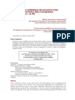 Les Constructions Médiatiques Des Personnes Trans Un Exemple D'inscription Dans Le Programme Penser Le Genre en SIC