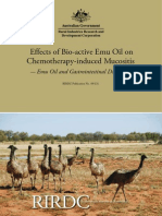 Effects of Bio-Active Emu Oil On Chemotherapy-Induced Mucositis